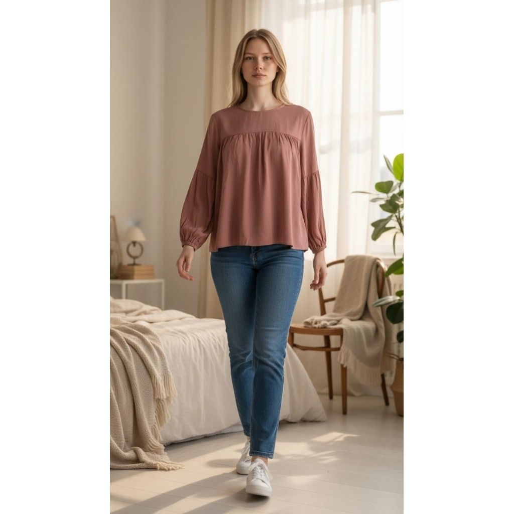 Blouse Wanita Kekinian Model Longgar