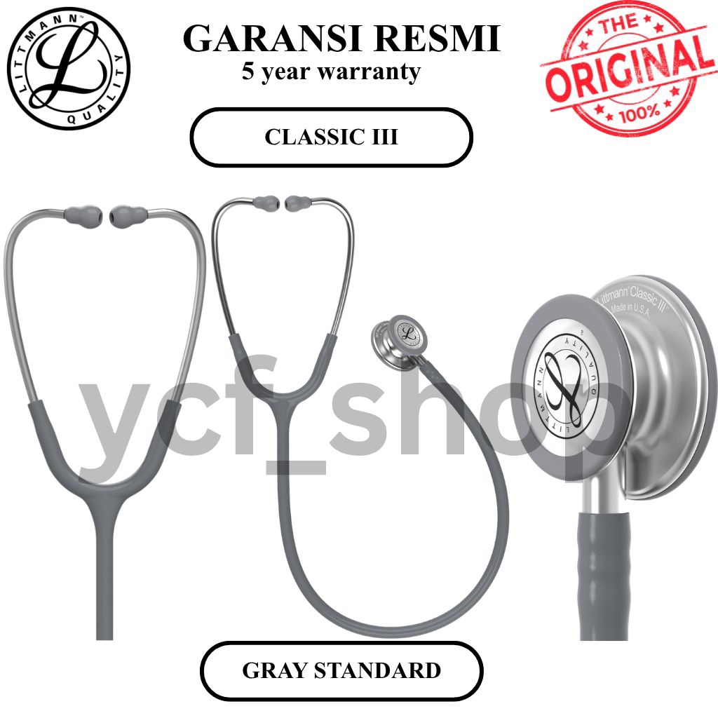 3M Stetoskop Littmann Classic III Gray Standard / Stetoskop Dewasa / Stetoskop Littmann / Stetoscope