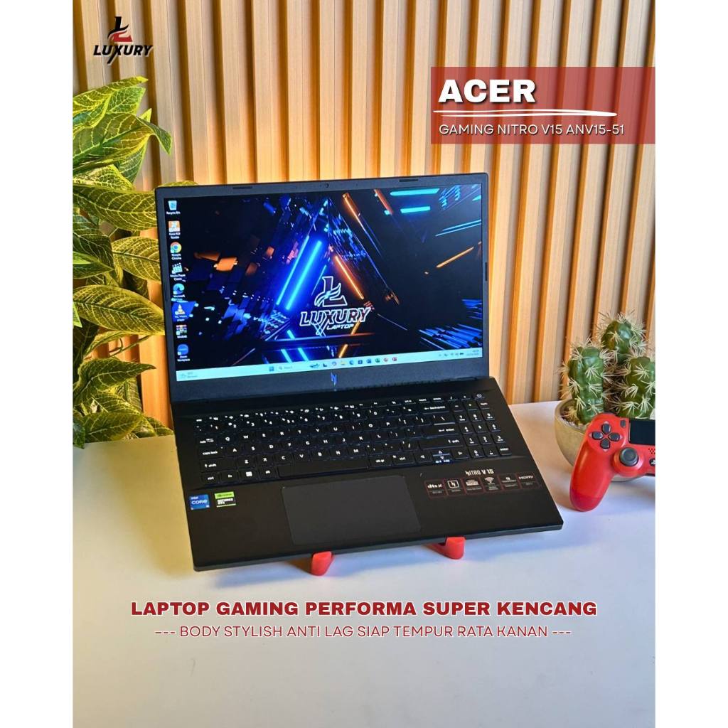LAPTOP GAMING ACER NITRO V15 ANV15 51 13TH GEN INTEL CORE I5 NVIDIA GEFORCE RTX 4050 SSD 512GB RAM 8