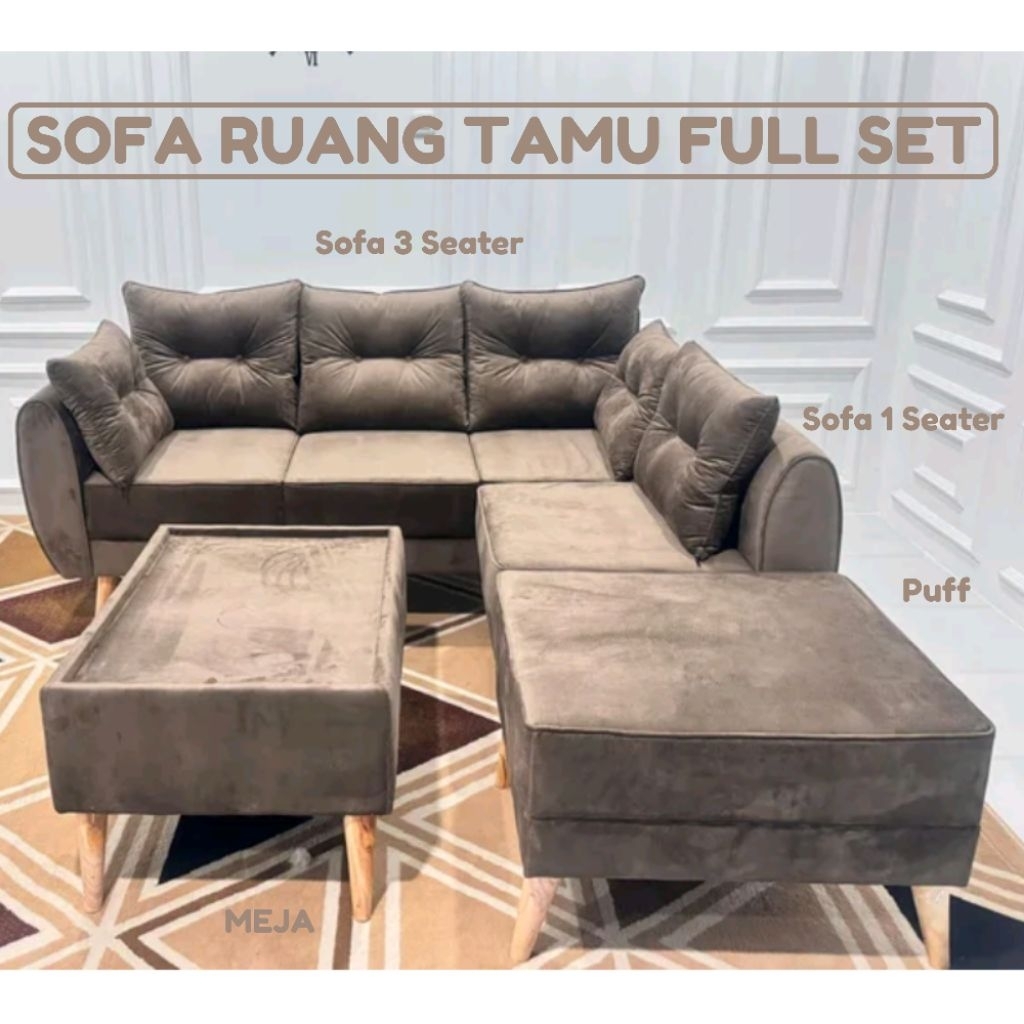 SOFA SUDUT RUANG TAMU - SOFA SUDUT MINIMALIS - SOFA SUDUT L RUANG TAMU MINIMALIS [KHUSUS BANDUNG]