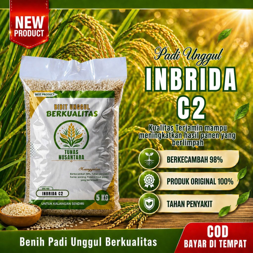 Benih padi unggul INBRIDA C2 kemasan 5kg original