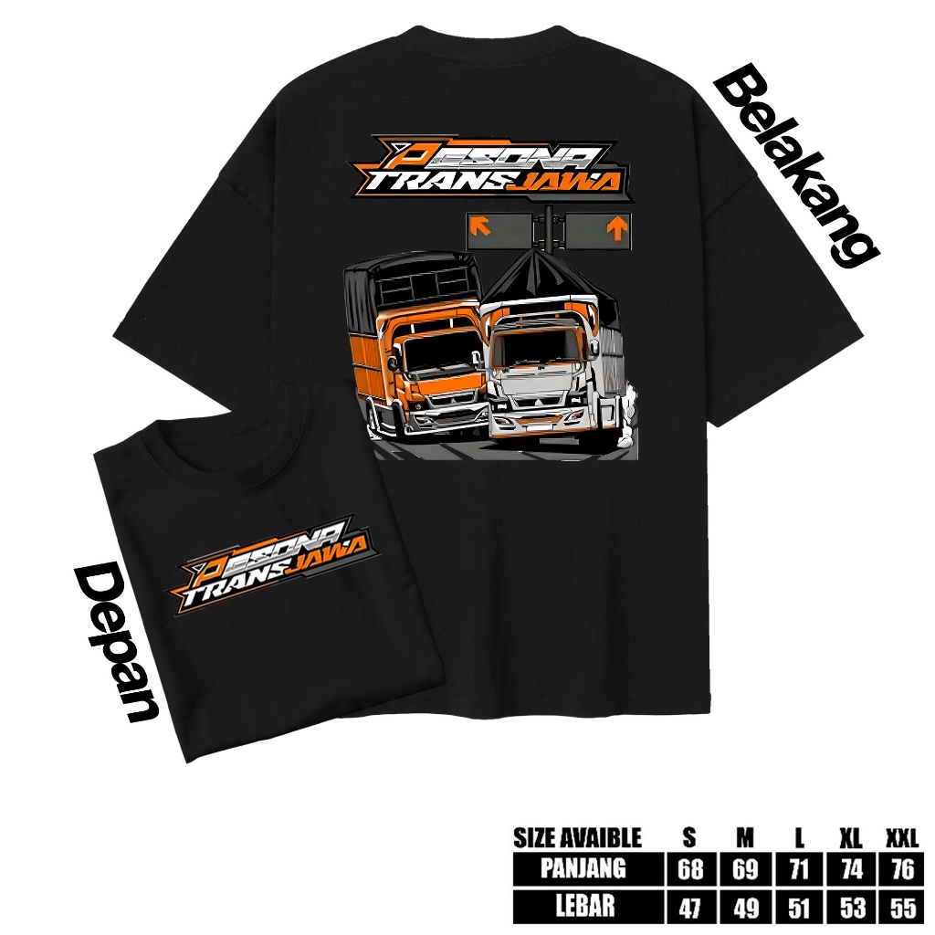 LuckyStore kaos combed 24s motif pesona trans jawa model distro