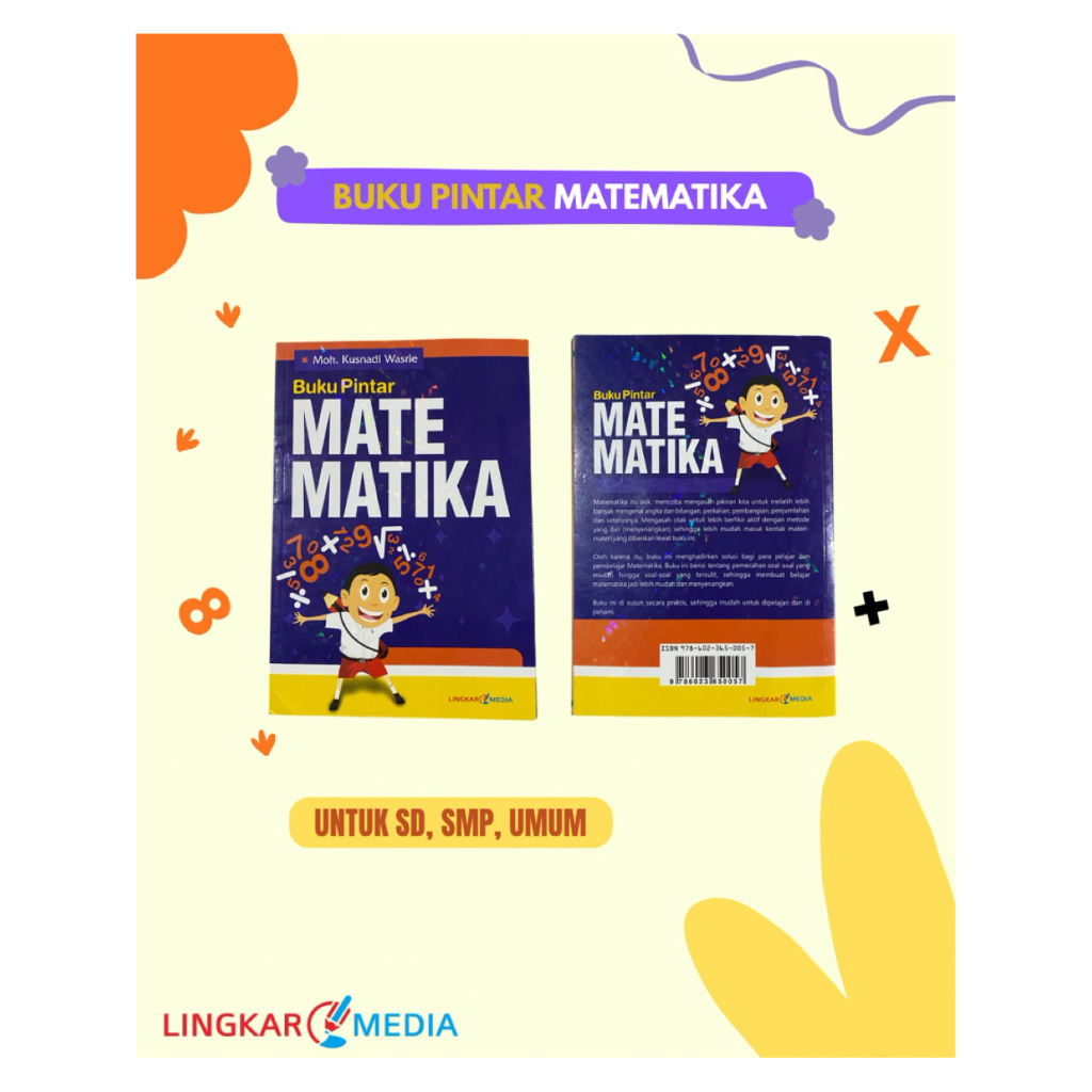 Buku Pintar Matematika Panduan Praktis Matematika - Buku Full Color 128 Halaman - Buku Matematika Un