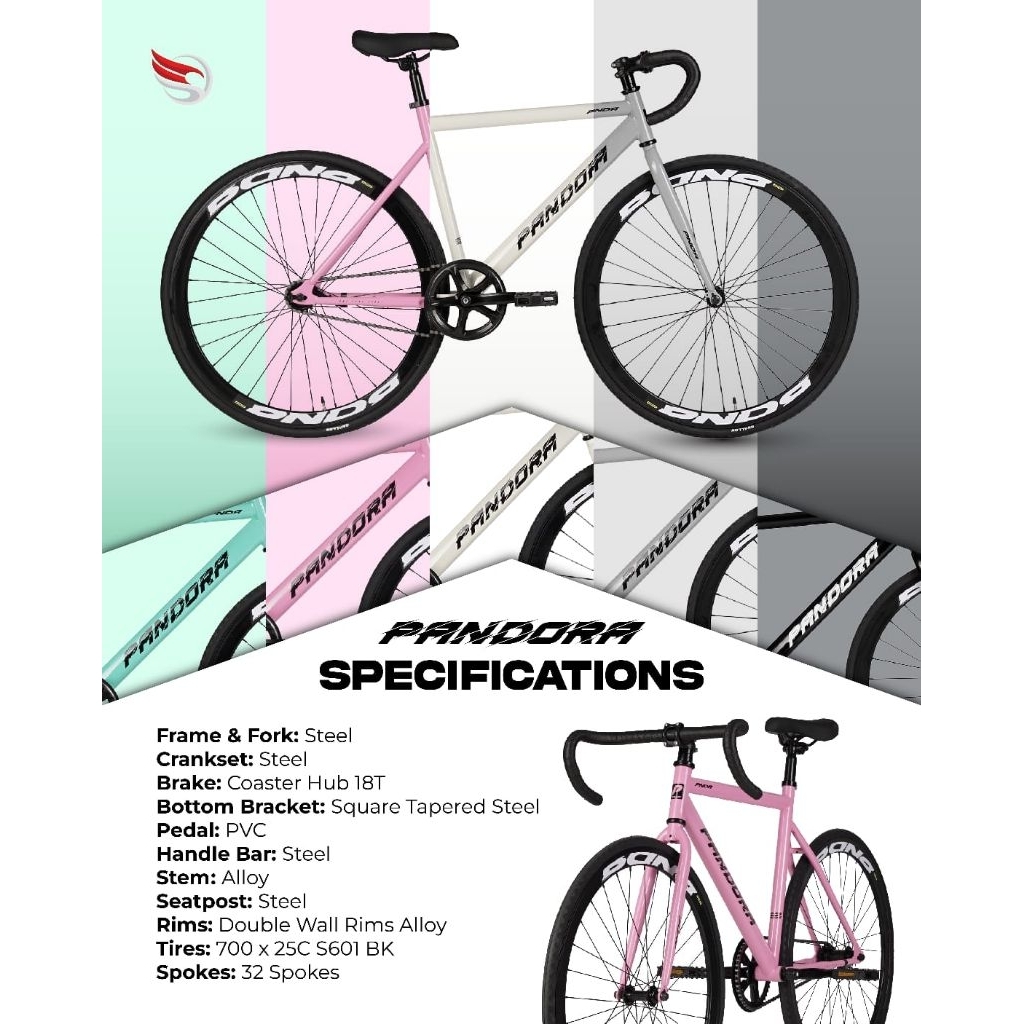 SEPEDA PIXI PANDORA ELEMENT JHIY FREE STANDAR/DX7
