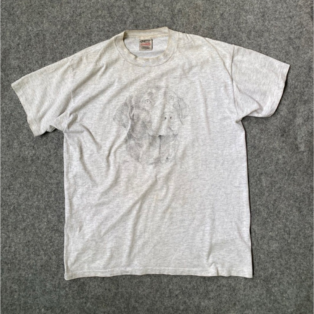 ONEITA Tshirt Art Dog Vintage
