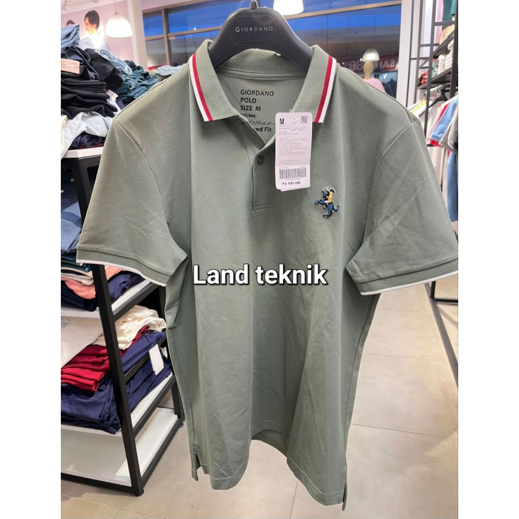 ( NO COD ) !!! baju kaos kerah pria mini napoleon polo giordano original