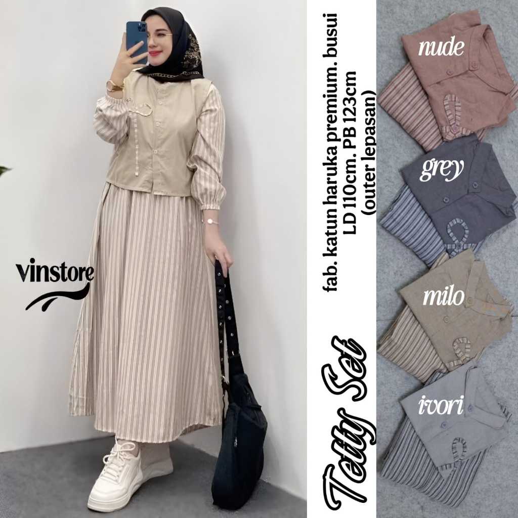 Pakaian Wanita TETTY SET Trend FASHION HQ From VINSToRe