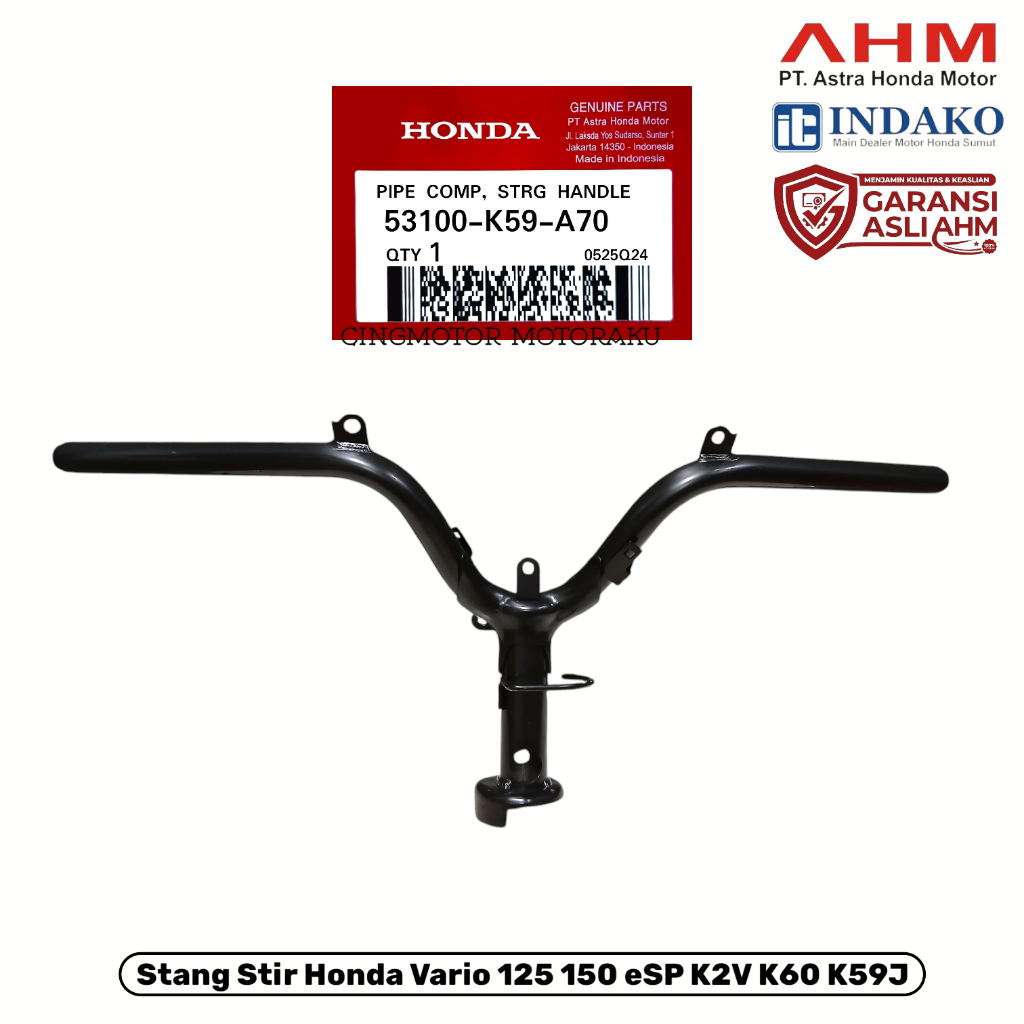 53100K59A70 STANG STIR VARIO 125 150 ESP K2V K59 K60 PART AHM