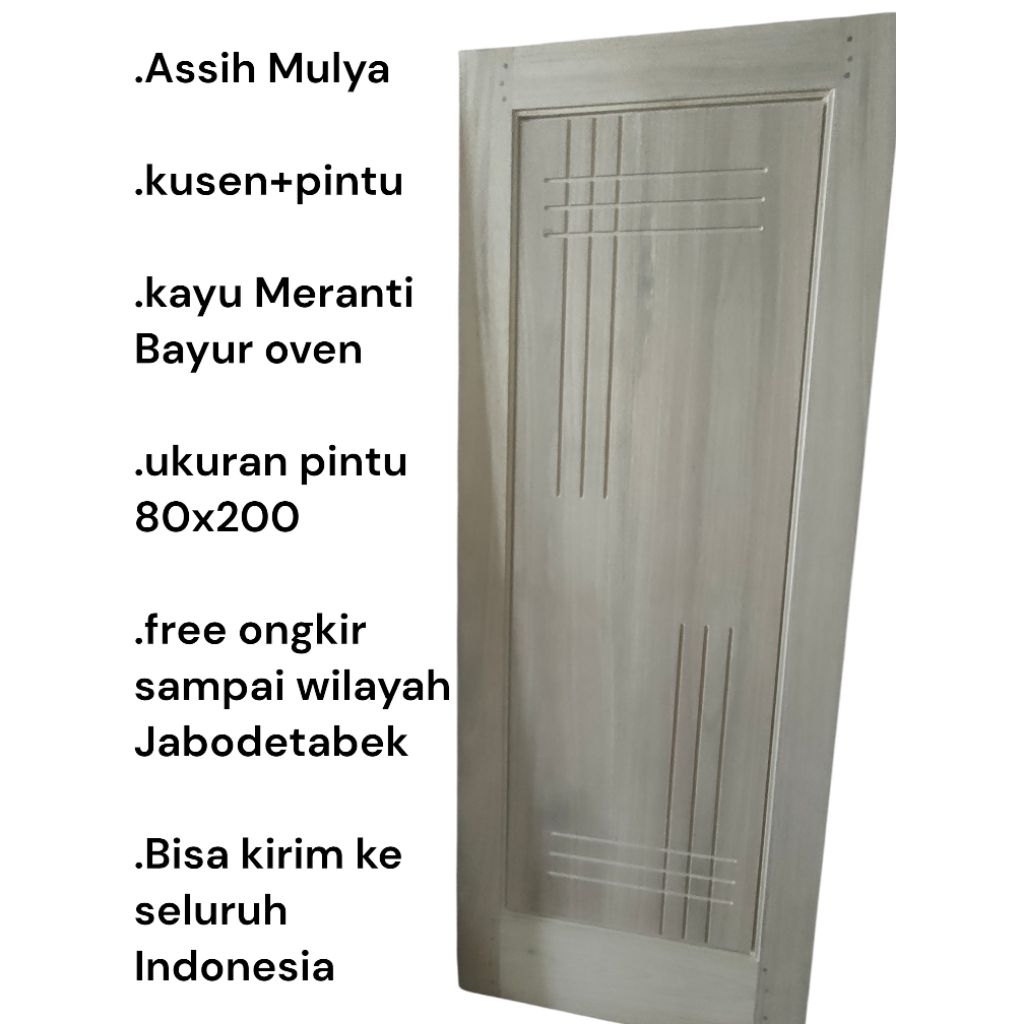 pintu berikut kusen kayu Meranti Bayur oven