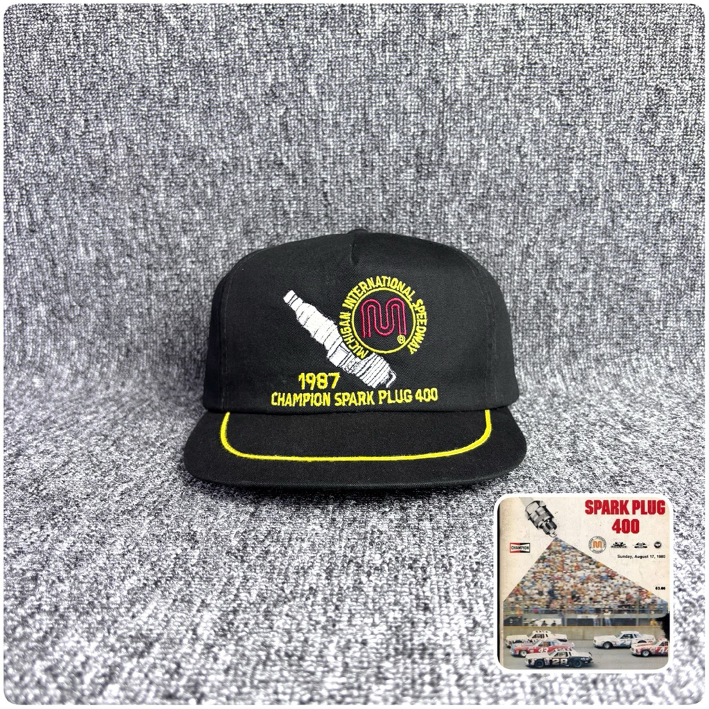 Topi Nascar Champion Spark 1987 Vintage Second Preloved Original 400