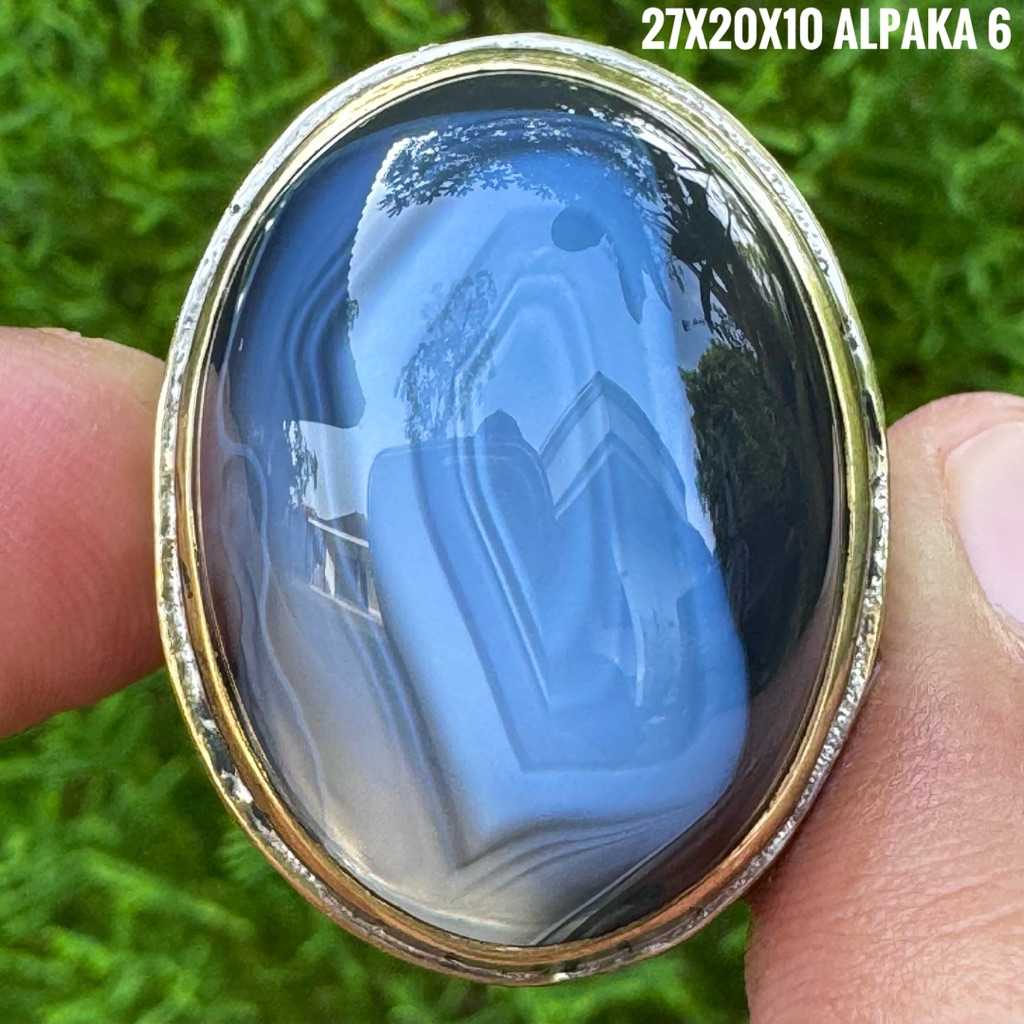 Cincin Batu Akik Natural Sulaiman Baturaja (Asli Alam)