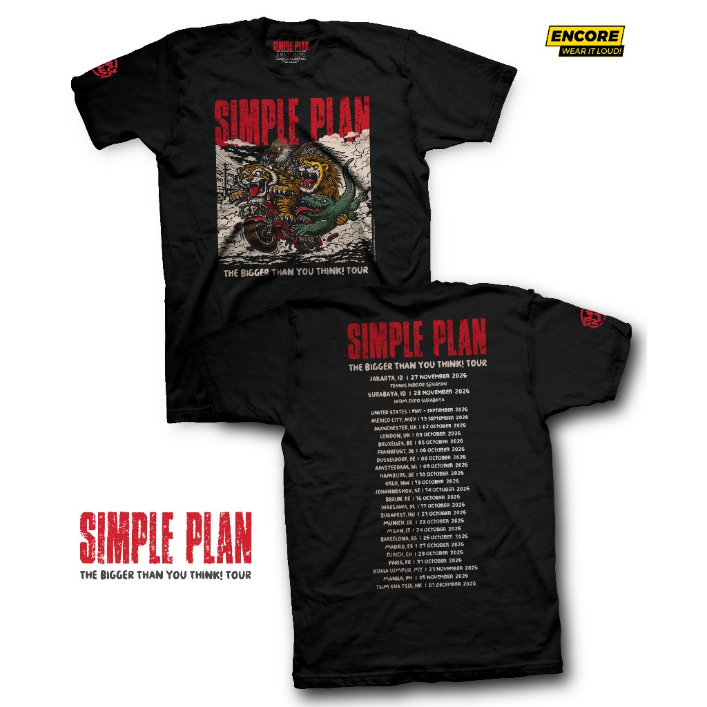 Kaos Band Kaos Konser - Simple Plan World Tour 2026 (Builtup 24s)