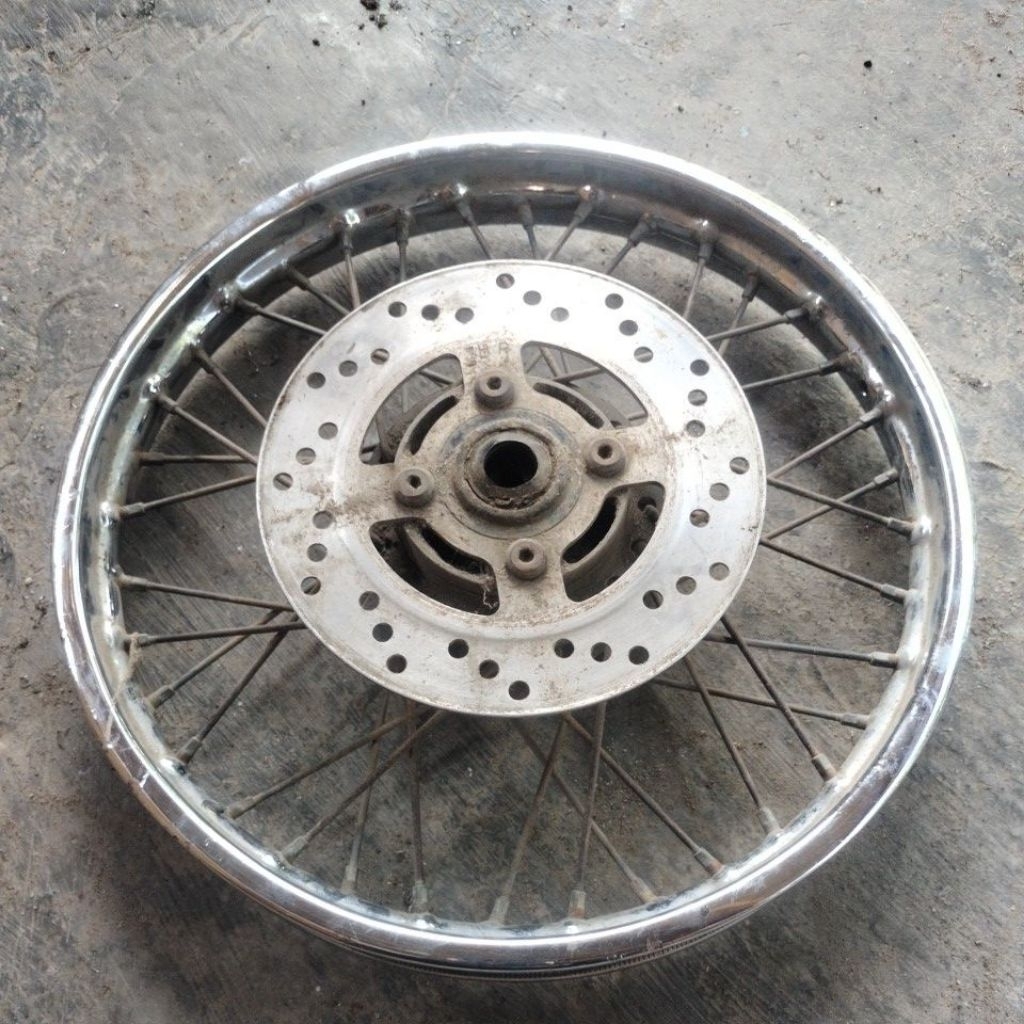 PELK/VELG DEPAN JARI JARI RING14 YAMAHA MIO SPORTY/MIO J/MIO GT/MIO SMILE ORIGINAL COPOTAN MOTOR