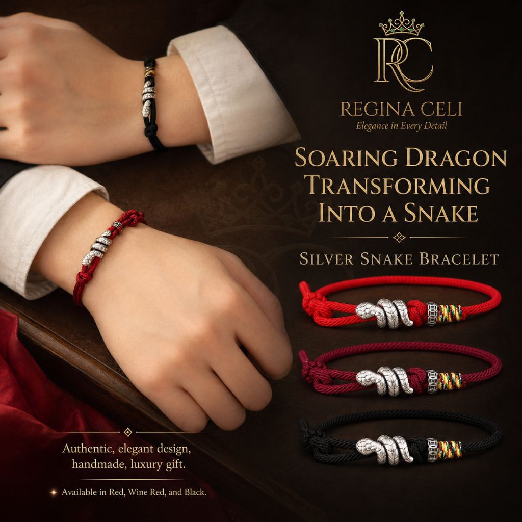 Gelang Tali Merah Perak Shio Ular Gelang Keberuntungan Gelang Feng Shui Gelang Handmade Gelang Pemba
