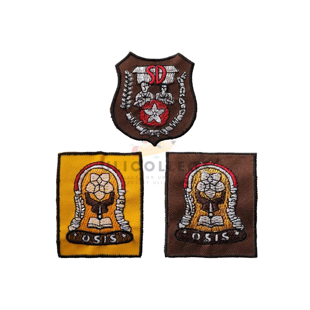 Kana Fashion Atribut Sekolah Emblem Bet Osis Patch Bet Badge Simbol Sekolah Bordir Logo SD SMP SMA S