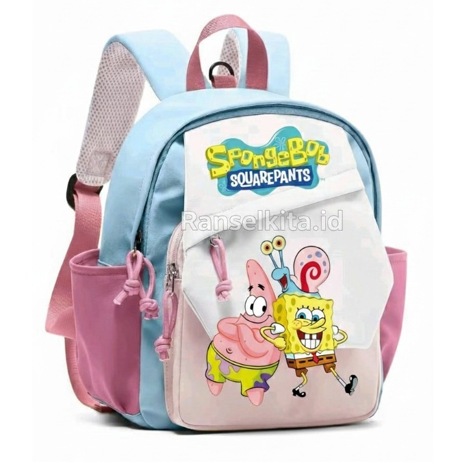 Tas Ransel Anak TK PAUD Karakter SpongeBob – Tas Sekolah Anak Laki-Laki Perempuan Lucu Kualitas Bagu