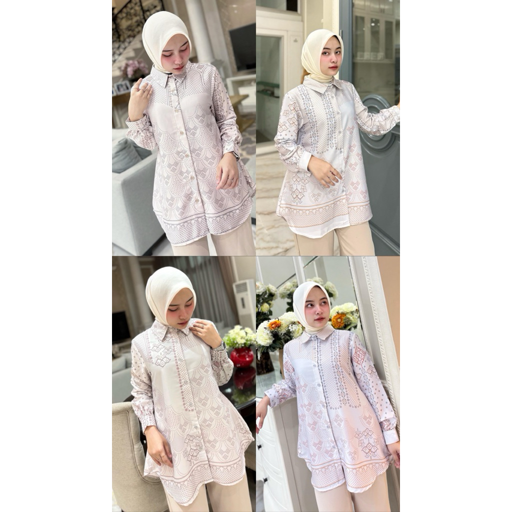 Kemeja bahan  Semisutra Ori By Edness Kayla