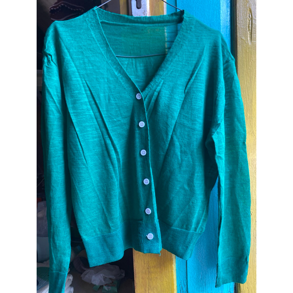 Cardigan Vneck Hijau