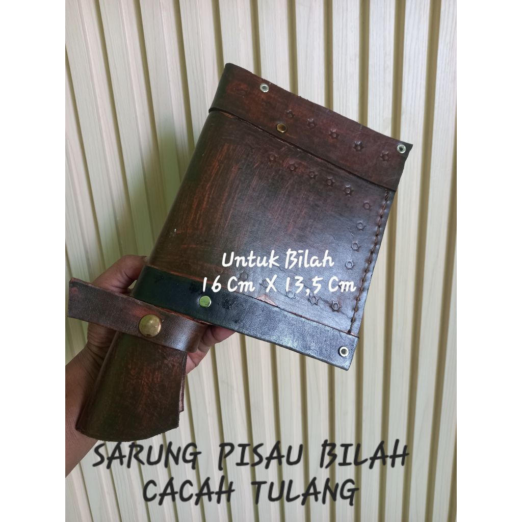 Sarung Pisau Cacah Tulang Kulit Sapi Vegtan Kulit Asli