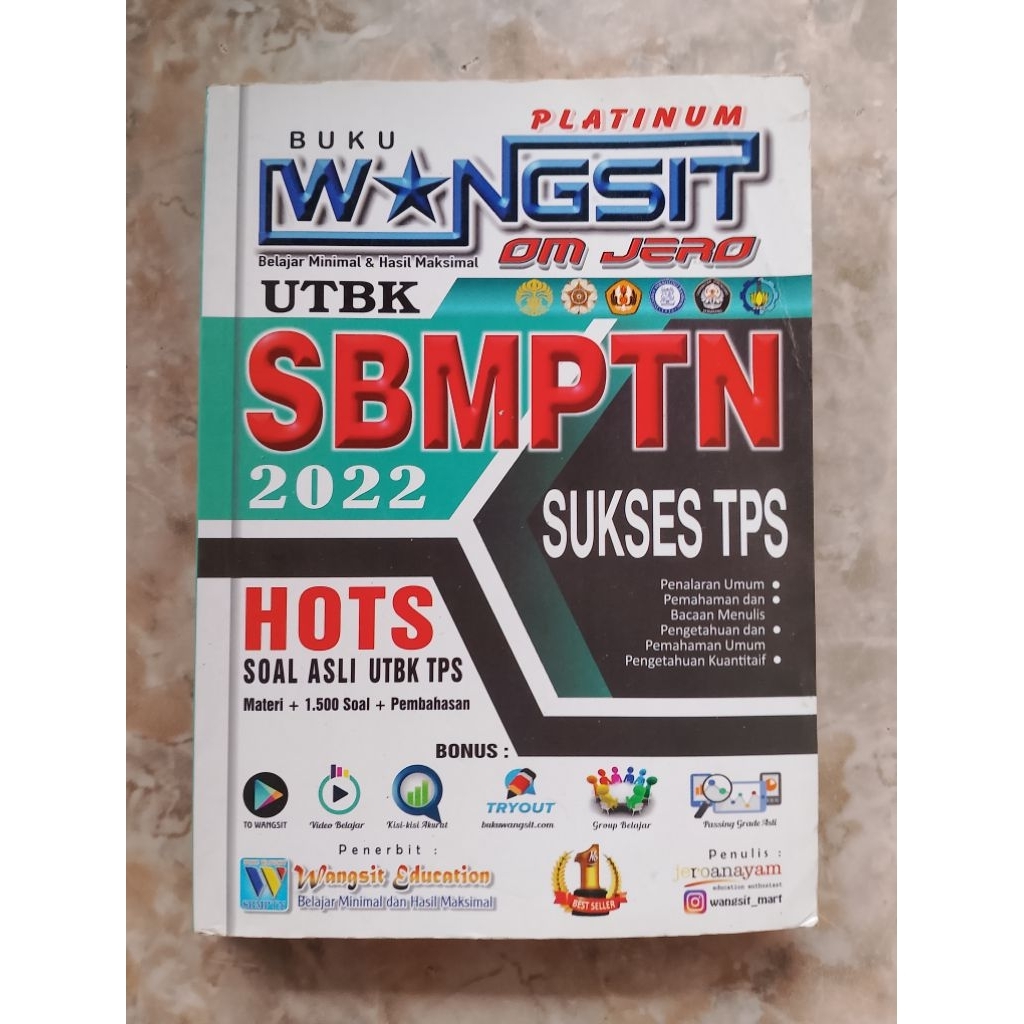 BUKU WANGSIT OM JERO UTBK SBMPTN 2022 SUKSES TPS original