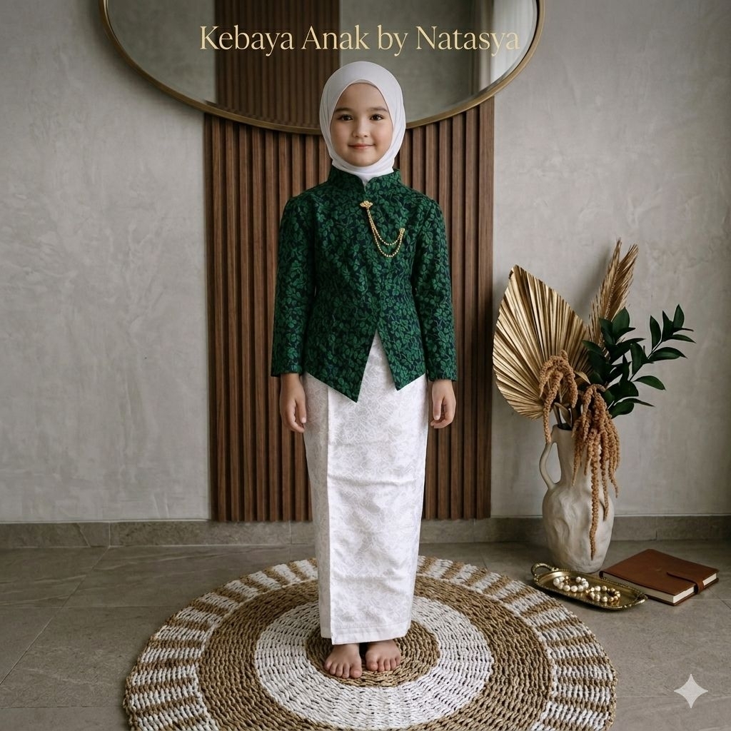 Set Kebaya Janggan Anak Rok Songket - Baju Perpisahan Sekolah TK SD SMP Cantik Premium - Seragam Keb