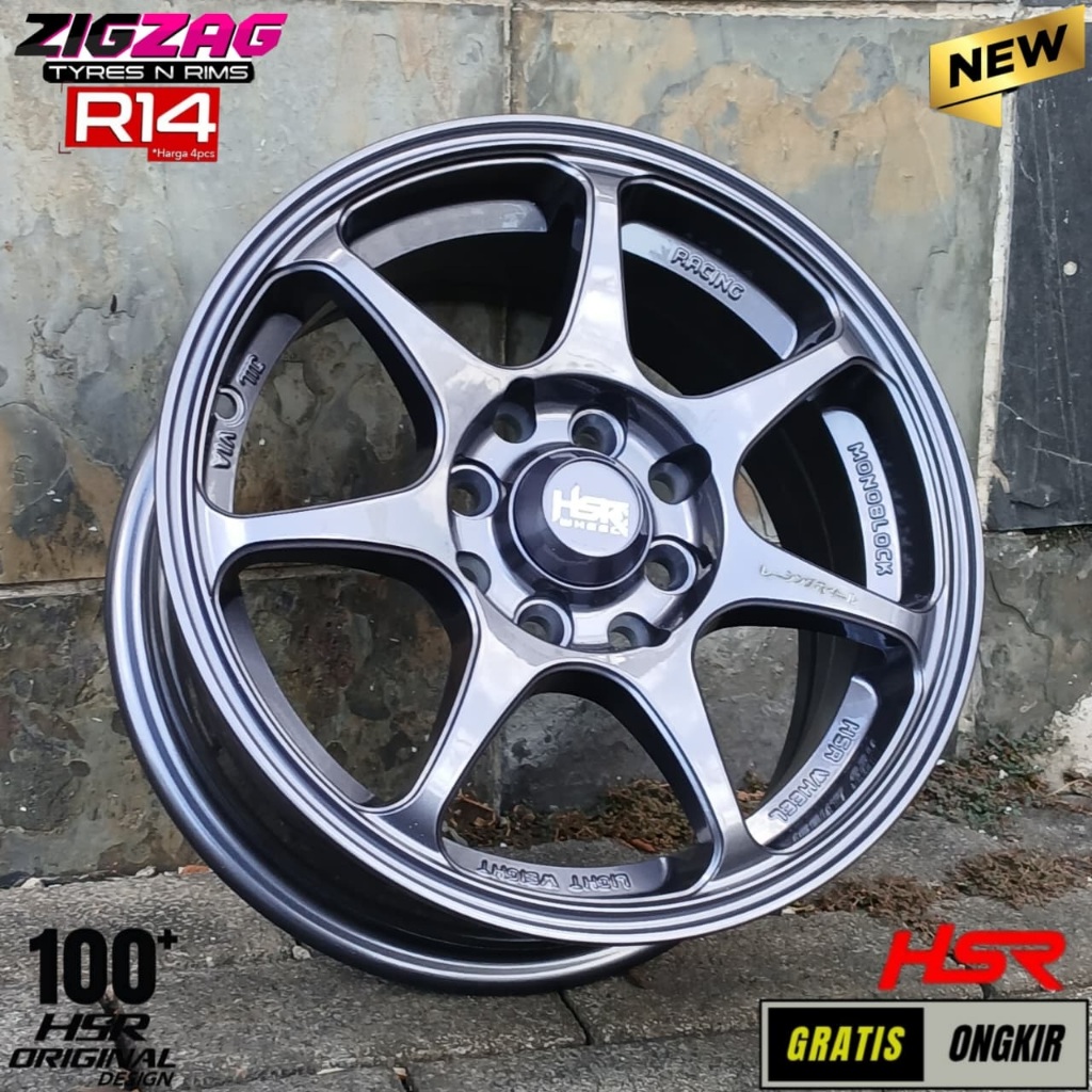 Velg Racing R14 HSR Sebunsuta Cocok Untuk Calya Sigra Brio Satya Karimun DLL