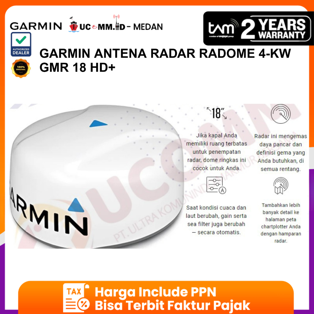 GARMIN GMR 18 Hd Plus 18Hd+ 36 Nm Garmin Radar Gmr 18 Hd Plus Radome 36NM Radar Kapal 2108Plus 1052x