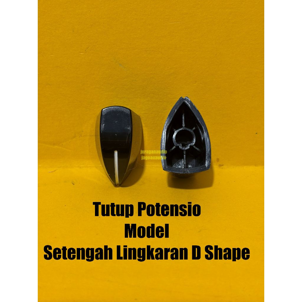 Tutup potensio D Shape Setengah Lingkaran Knop Knob kenob kenop knops potensiometer model chicken he