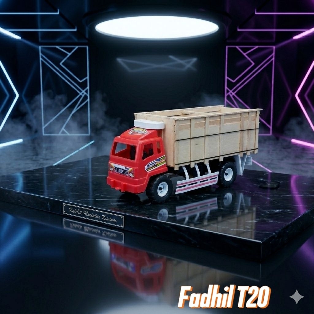TRUCK MINIATUR DENGAN BEMPER SAMPING DAN BEMPER BELAKANG