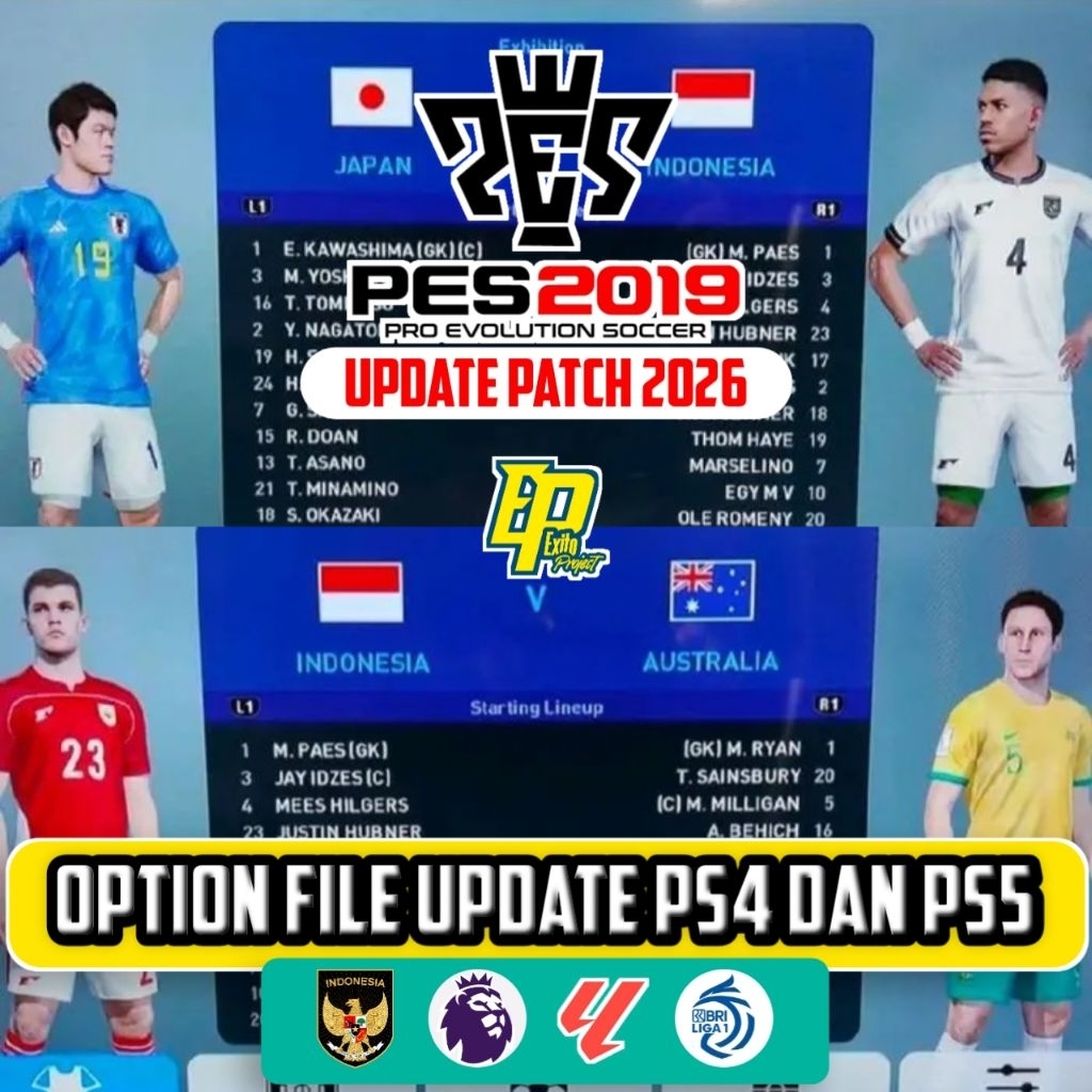 OPTION FILE PES 2019 WINTER PATCH UPDATE 2026 PS 4 DAN PS 5 ORIGINAL