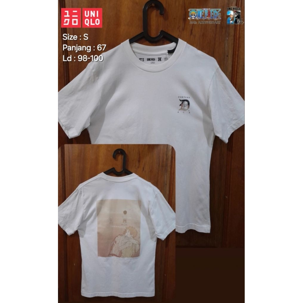 Kaos Tshirt Uniqlo UT x One Piece 40th Aniversary.  preloved/second/vintage
