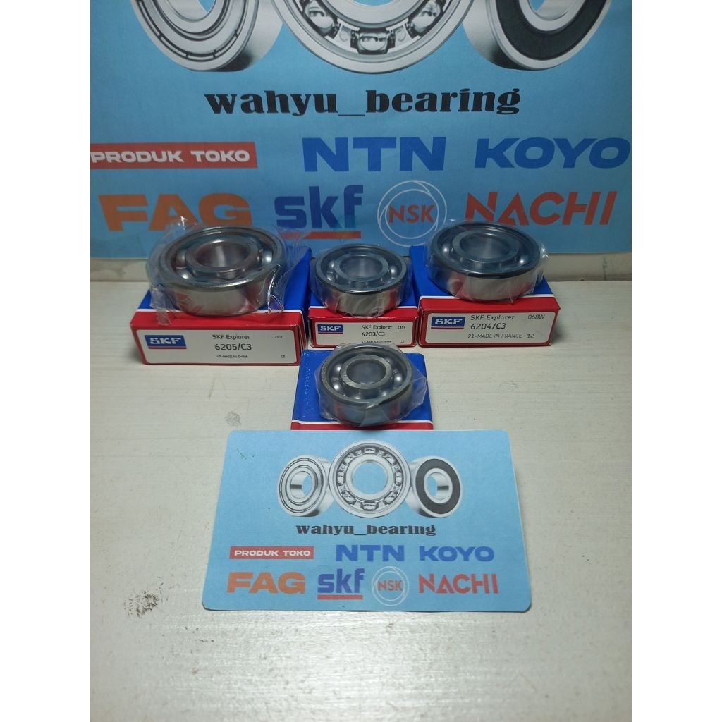 Bearing 6205 C3 - 6204 C3 SKF Set Rasio Scorpio/ Scorpio Z Fulset Hi Speed C3 Original