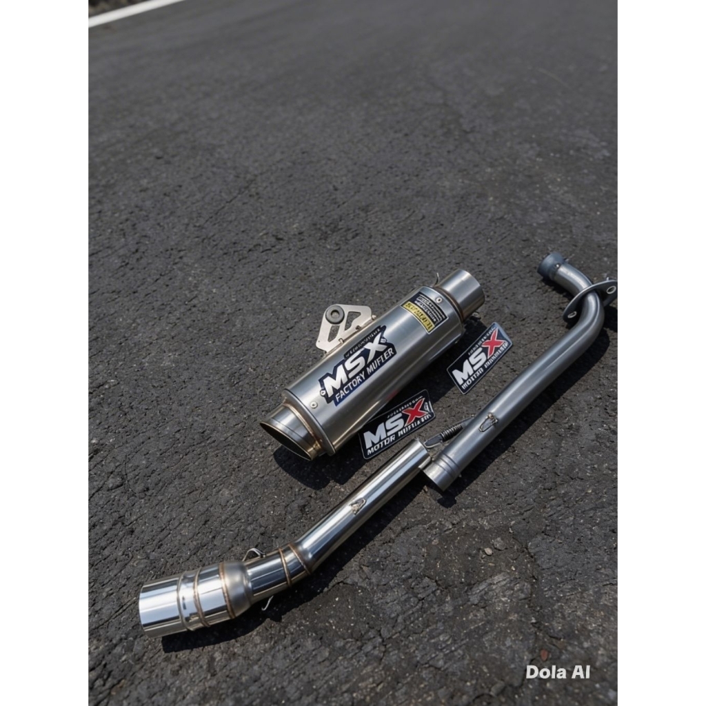 knalpot original msx panjang 19cm proliner emblem blu rcb Jupiter Vega Supra kharisma blade Revo sma
