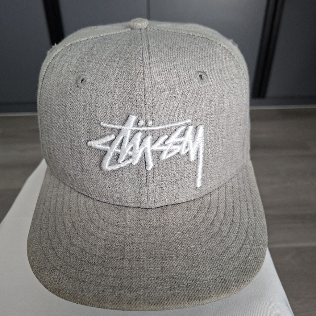 Stussy Signature Grey Side path USA Flag x New Era 59FIFTY 7 1/4 (MINUS)