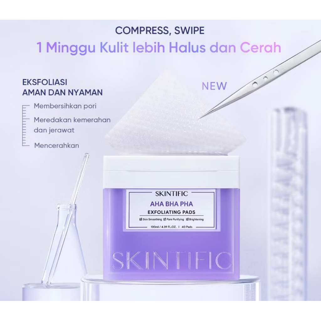 SKINTIFIC AHA BHA PHA EXFOLIATING PADS
