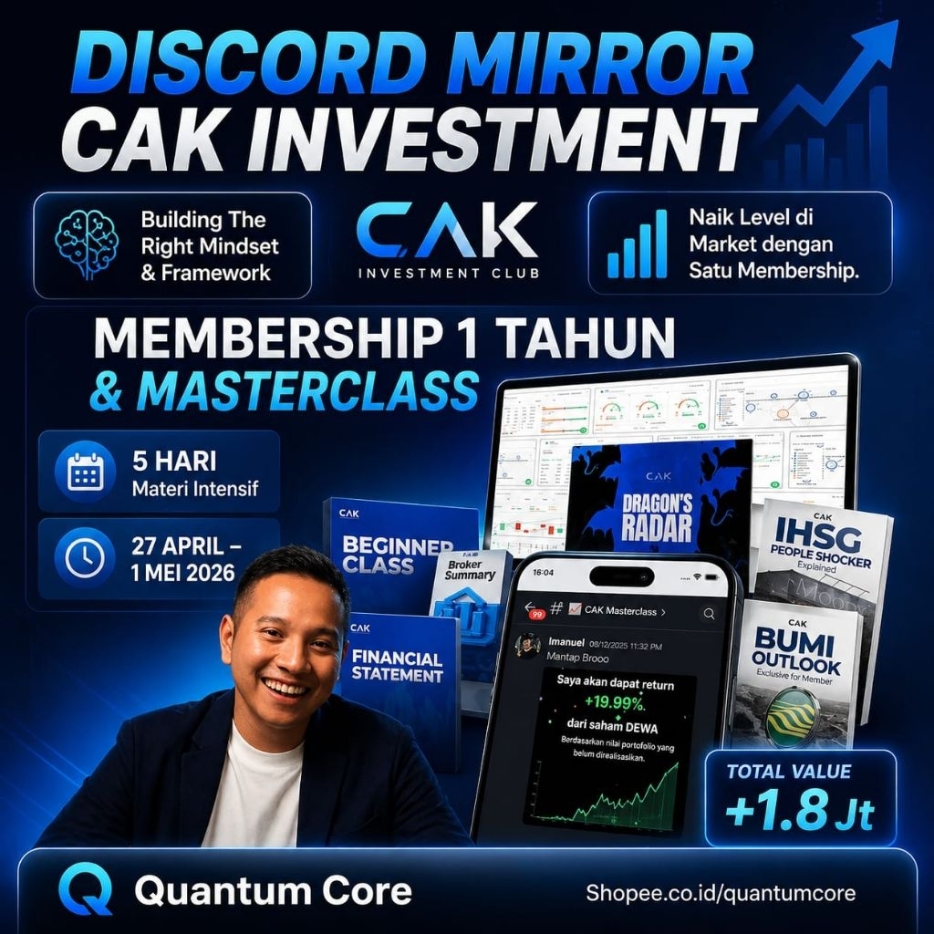DISCORD MIRROR CAK INVESTMENT CLUB + MASTERCLASS SAHAM