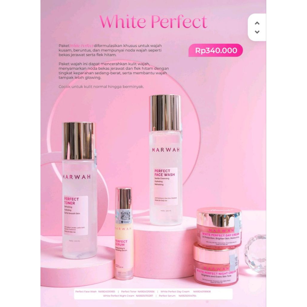 WHITE PERFECT || MARWAH SKINCARE ellstore.marwahskincare