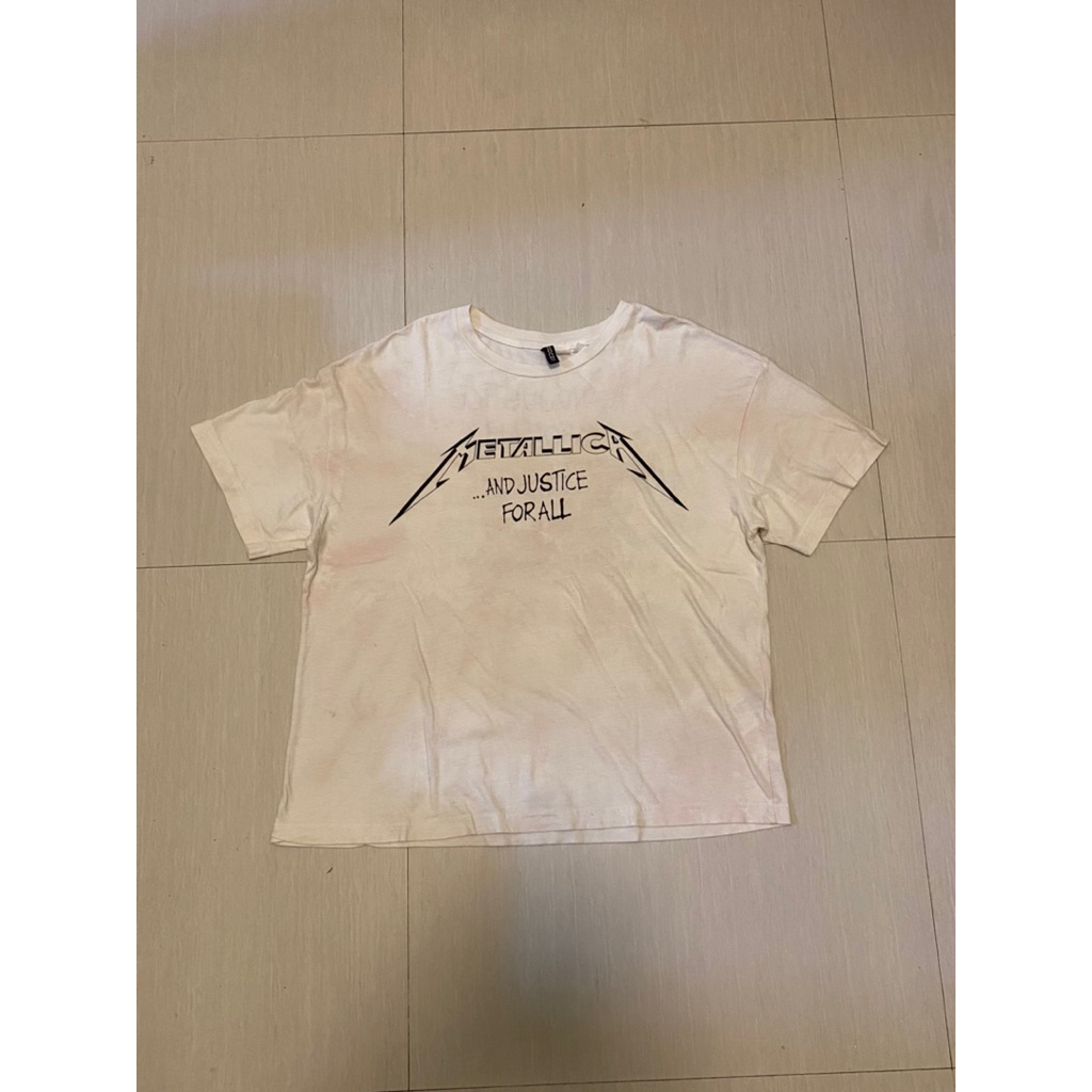 baju kaos H&M x metallica tie dye t shirt