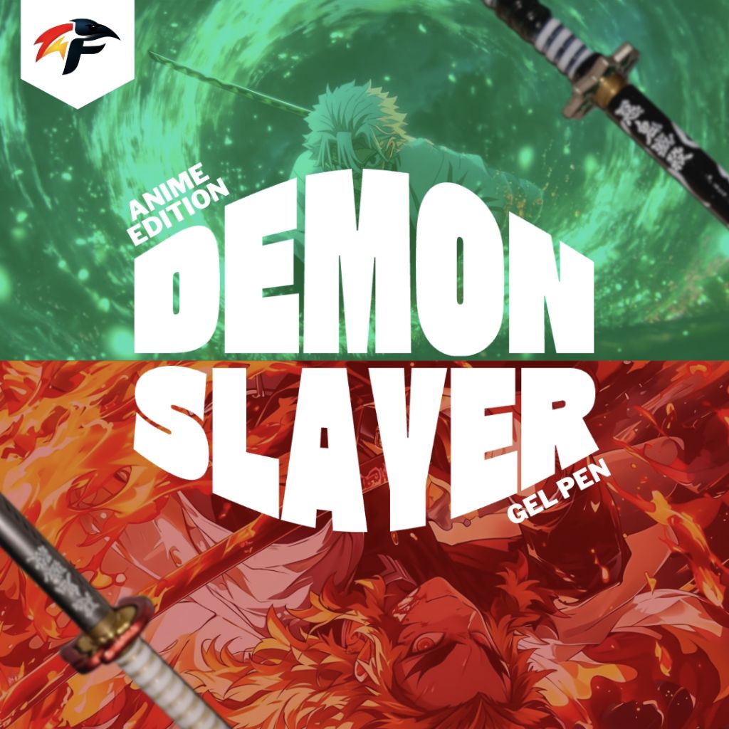 Sword Gel Pen Demon Slayer / Pulpen Gel Pedang Anime Kimetsu No Yaiba