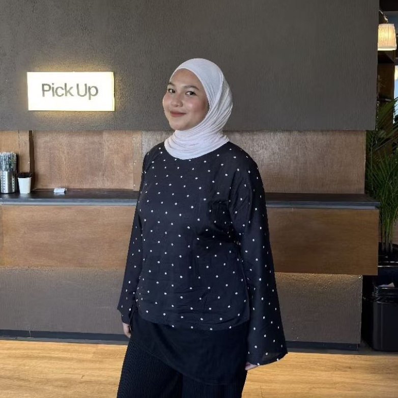 CILILY - Stella Blouse Still Long Sleeve Top Atasan Wanita Basic Boxy