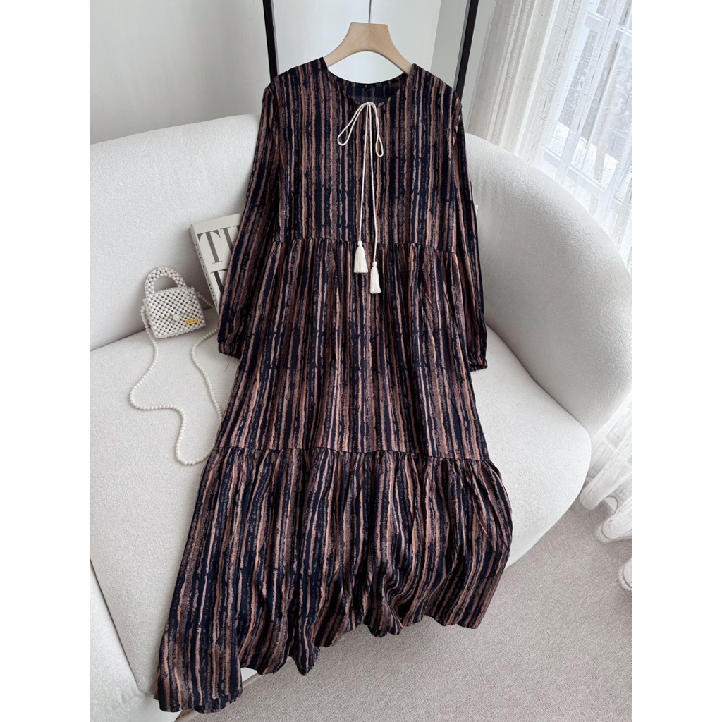 CANDY LADY Zevalia Tassel Midi Dress / Gamis Rayon Busui Bestseller
