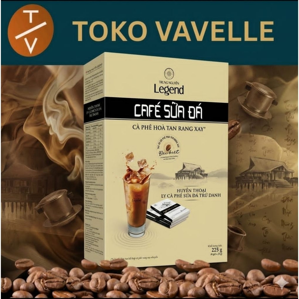 Trung Nguyen Legend Cafe Sua Da - Es Kopi Susu Vietnam Instan Premium 25g untuk Nikmati Kopi Susu Di