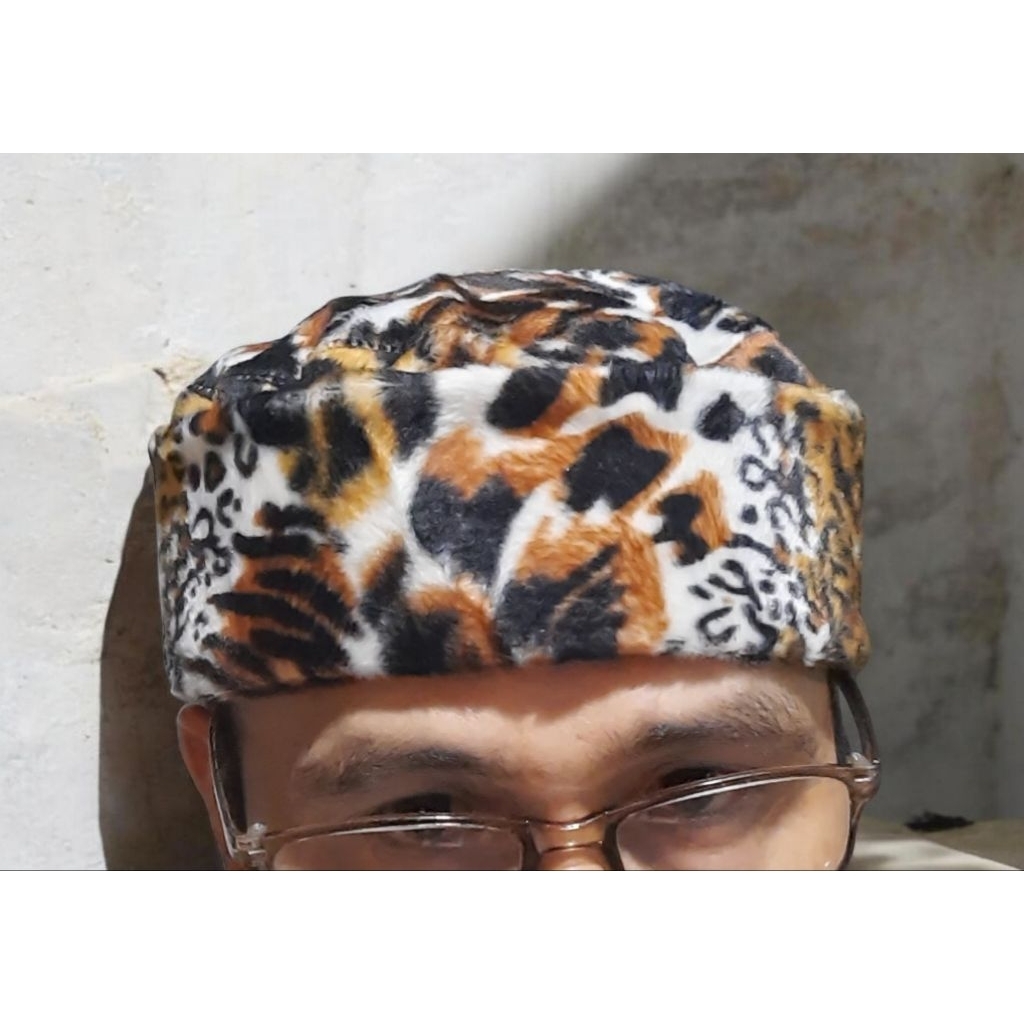 peci lipat bulat /peci caknun full kain