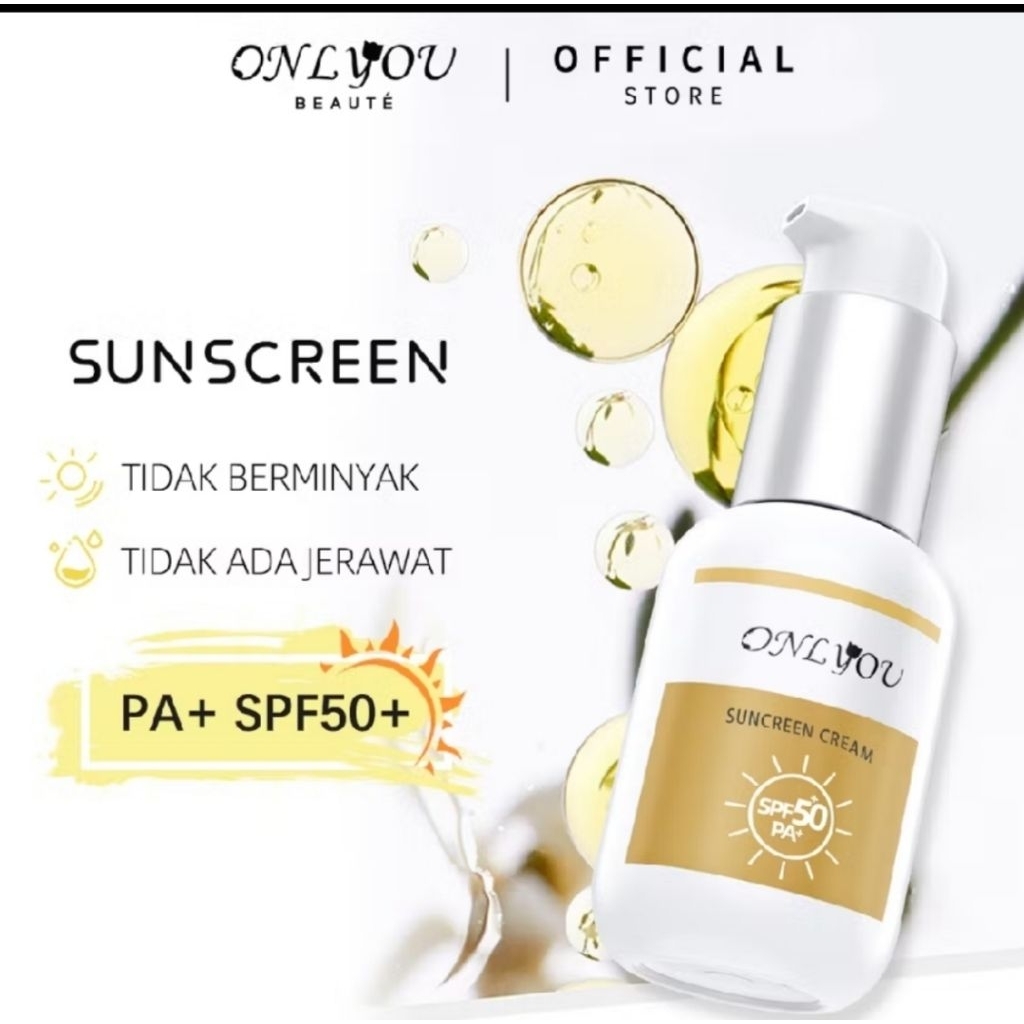 ONLYOU Paket Skincare Moisturizer Cream Whitening & Sunscreen SPF 50 +++
