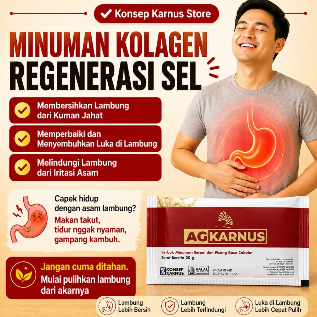 AG Karnus Cereal Minuman Kolagen Untuk Regenerasi Sel 10 Saset Eceran