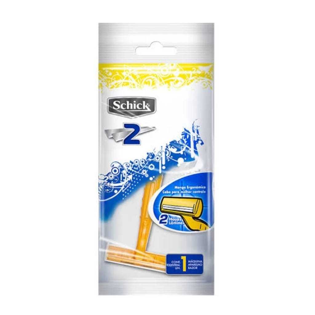 Schick Exacta 2 Reguler Hanger Kuning - Alat Cukur Pria -Pisau Cukur