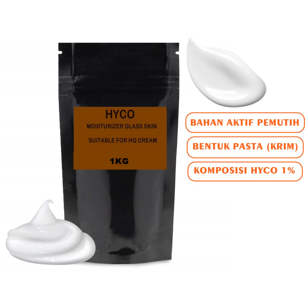 BAHAN AKTIF HYCO PEMUTIH KRIM HYCO BAHAN DASAR CAMPURAN CREAM PEMUTIH WAJAH DAN BADAN PERMANEN 1KG