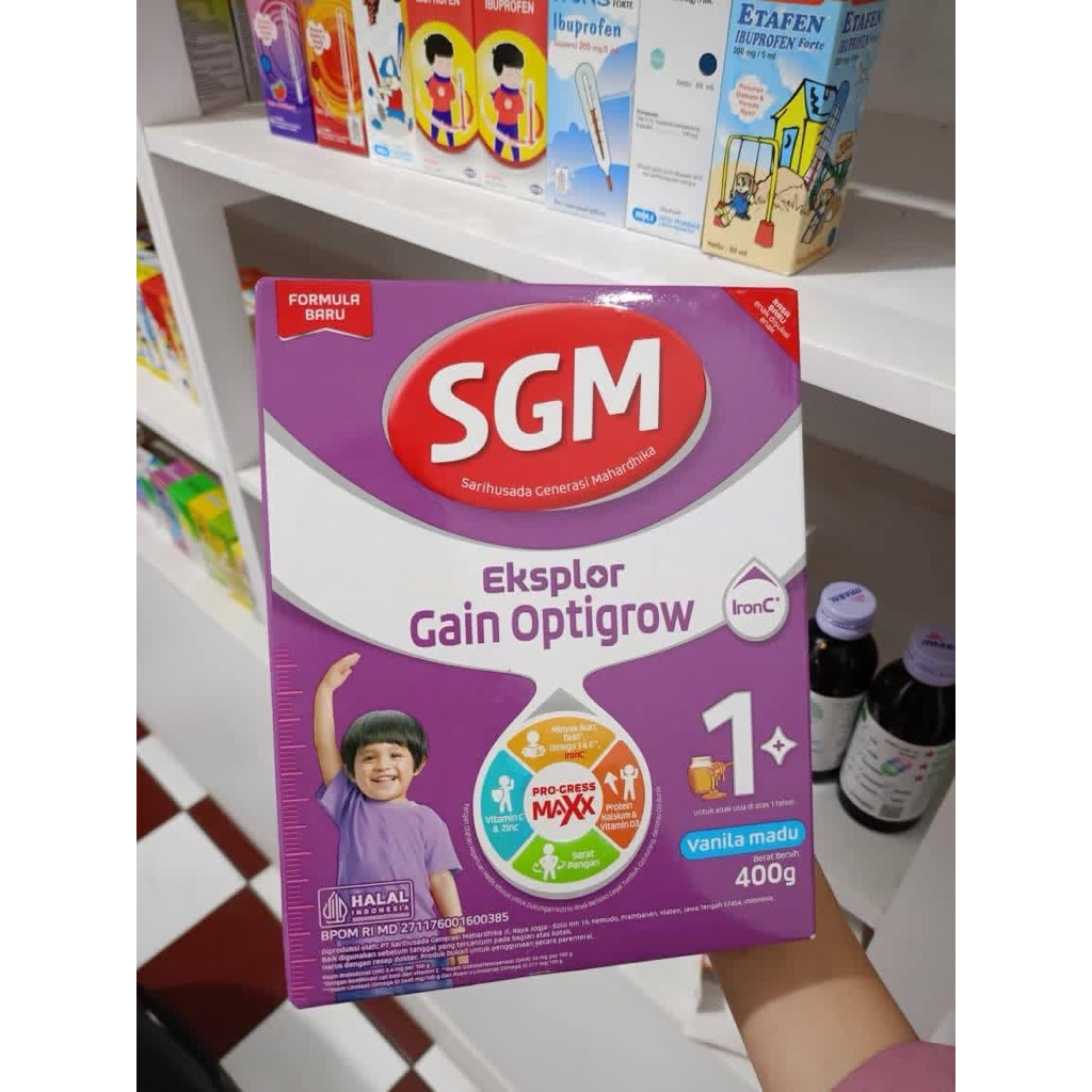 SGM Eksplor Gain Optigrow 1+ 400gr Susu Tinggi Kalori untuk Anak Usia 1-5 Tahun