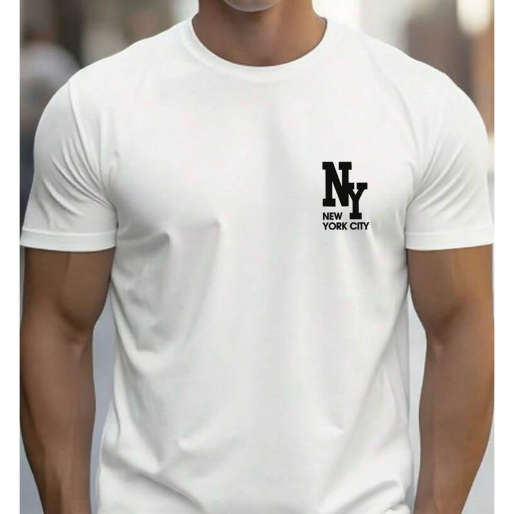 Kaos Original Ny Simple Katun Kombad Unisex Premium