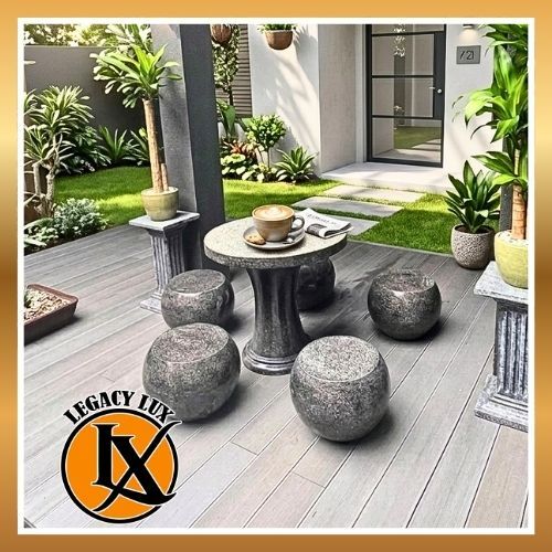Bangku taman | meja bangku taman teraso bulat-LX
